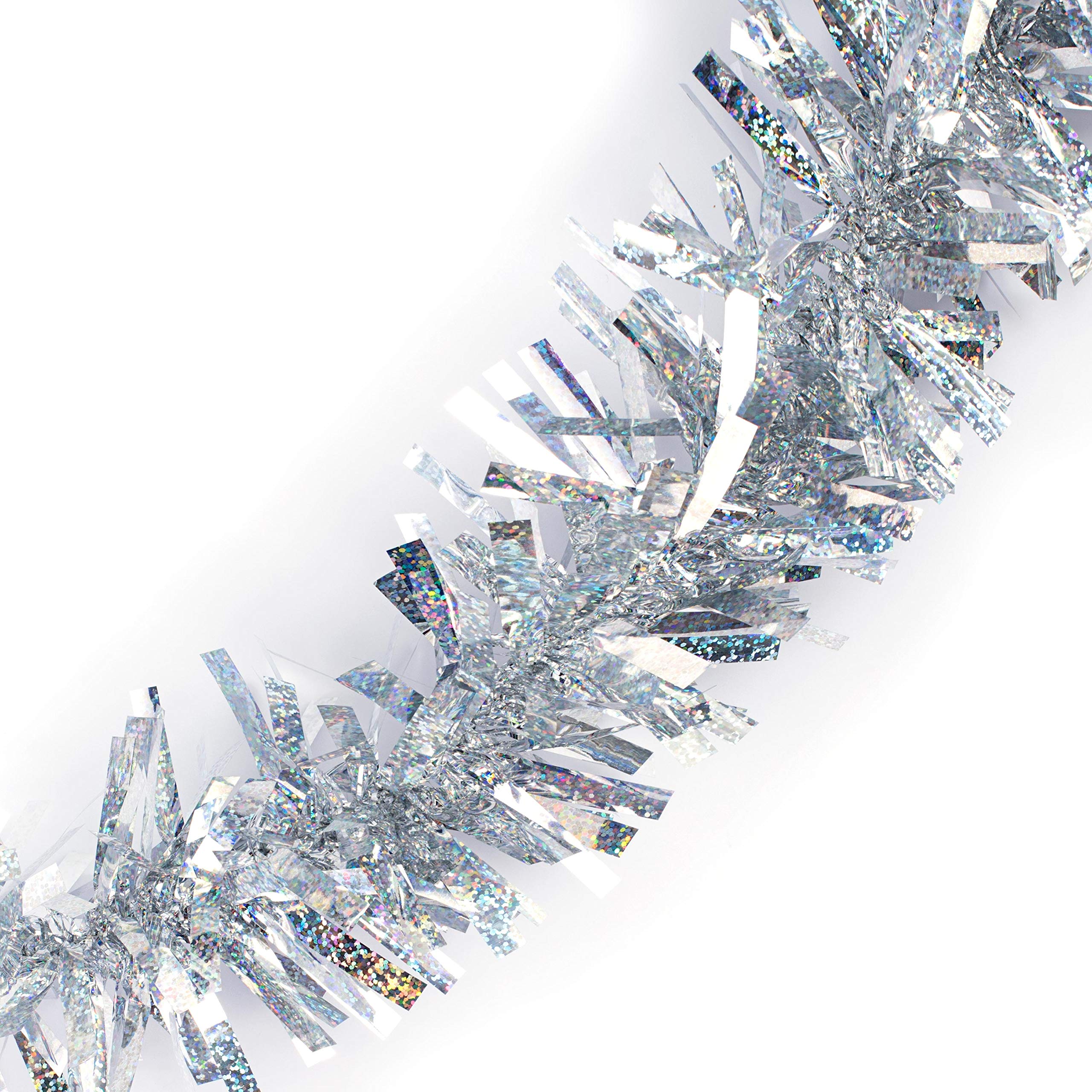 RANDY 25SS TWINKLE (SILVER） Metallic Tinsel Roping: Silver (25 Feet)